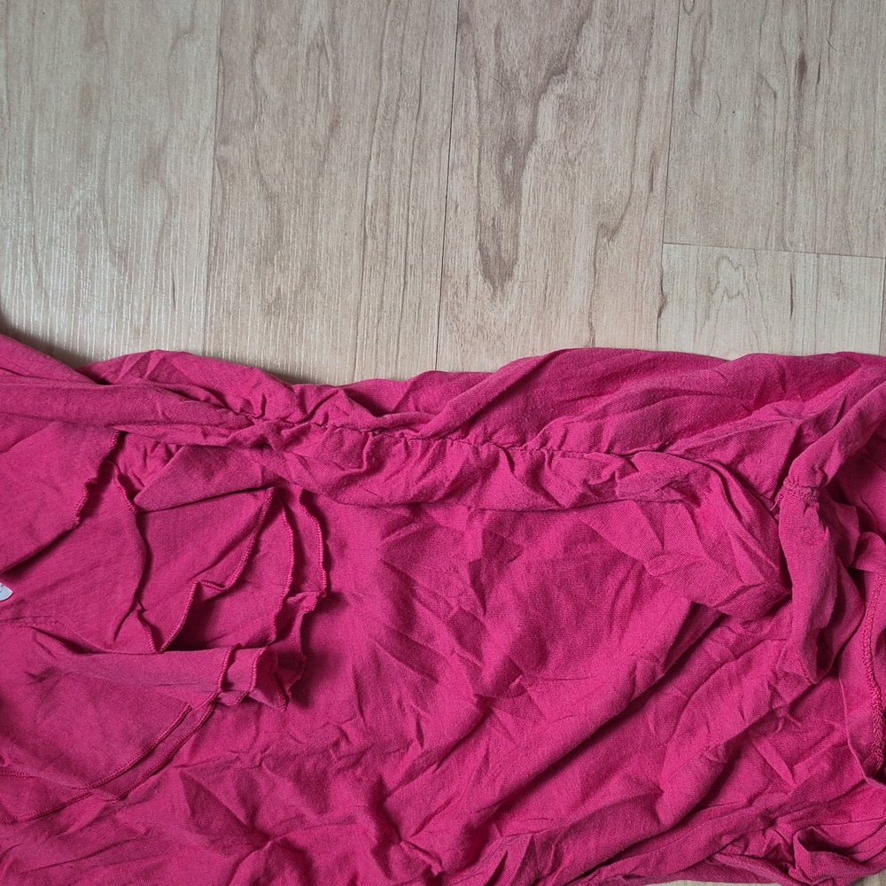 Ralph Lauren Rugby Pink/Dark salmon Ruffle Button-Front Short Sleeve Top - Picture 3 of 3